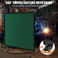 thumbnail image 4 of BeesClover Écran de Soudage en Vinyle avec Cadre, Rideau de Soudage en PVC Résistant aux Flammes avec Roues Pivotantes Verrouillables, Panneau de Soudage Transparent pour Sécurité de Soudure, 4 of 8