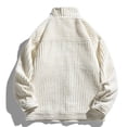 thumbnail image 4 of Fesfesfes New Fashion Casual Corduroy Coat Solid Color Cargo Jacket Cardigan Mock Neck Long Sleeve Hoodless Casual Outwear & Jackets, 4 of 7