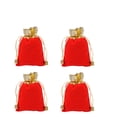 thumbnail image 1 of MasteelfCA 12Pcs Golden Red Flannelette Drawstring Pouch Jewelry Gift Bags Pouch Party Wedding Gift Bags, 1 of 5