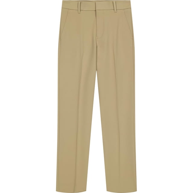 Pantalones Tommy Hilfiger para niños con la parte delantera plana, recto, 20 pulgadas, color caqui