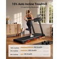 thumbnail image 2 of Fodoss 15% Auto Incline Treadmills for Home,3.0HP Motor, 350LB Capacity Walking Pad with Handrails & 3 Led Screens, 2 of 8