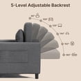 thumbnail image 3 of Sofa Couch, Asofer 3 in 1 Convertible Sofa Bed with Pull Out Couch, Adjustable Backrest, Sleeper Chair for living room, Apartment, Dark Grey, 3 of 10