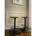 thumbnail image 5 of Contour Elm Wood Seat Bristol Bar and Counter Stool with Height Adjustment and Swiveling(Set of 2), 5 of 6