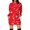 Deep Red, variant on Christmas Dresses for Women Women's And Winter Hooded Sweatshirt Dress Print Dress with Christmas Print for Fall and Winter Casual,Red,S