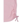 thumbnail image 3 of Wonder Nation Girls Side Ruched Polo Shirt with Short Sleeves, Sizes 4-18, 3 of 3
