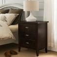 thumbnail image 5 of Leick Home 2-Pack Solid Wood Laurent Nightstands w/ USB-C Charging, Chocolate Cherry, 5 of 20