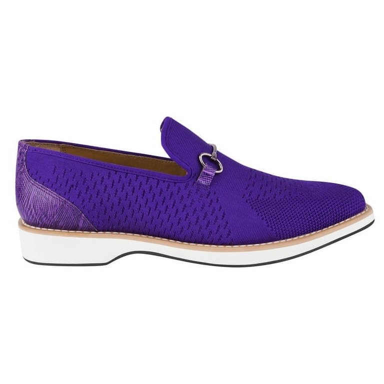 LIBERTYZENO Men\'s Genuine Purple Suede Leather Loafer Tassel Slip-On Tuxedo Shoe LIBERTYZENO Mens Classic Velvet slip on Loafer Shoes Purple  main image 3