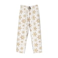 thumbnail image 6 of Goofa gold Snowflake print Pattern Printed Soft Pajama Pants for Men, Wide Leg Comfy Casual Lounge Yoga Pants-Large, 6 of 9