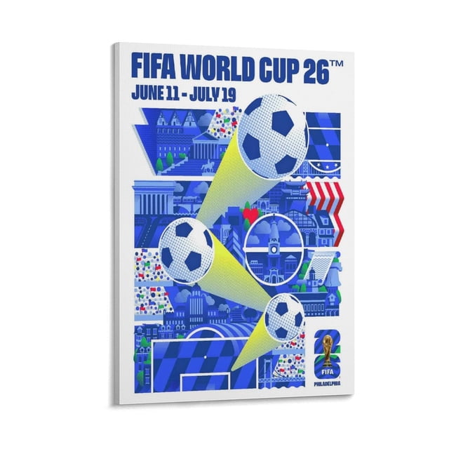 FIFA WORLD CUP Cuadro decorativo colgante - Arte de pared - Póster enmarcado - Decoración de pared - Regalos para familia, amigos y aficionados 40*60 cm