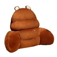 thumbnail image 2 of Coussin de Dossier pour Lit Confortable Oreiller de Taille en Peluche Housse Lavable Dos Brun, 2 of 9