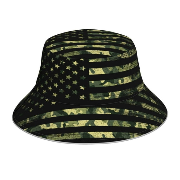 Balery American Flag Camo Sun Hats for Men Women Bucket Hat UPF 50  Buckey Hat Boonie Hat Foldable UV Protection Hiking Beach Fishing Summer