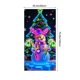 thumbnail image 3 of Cubierta de puerta navideña fluorescente con estampado de Papá Noel y árbol | Pancarta navideña luminosa para decoración de interiores y exteriores | Decoración de puerta de poliéster de 90 x 180 cm, 3 of 5