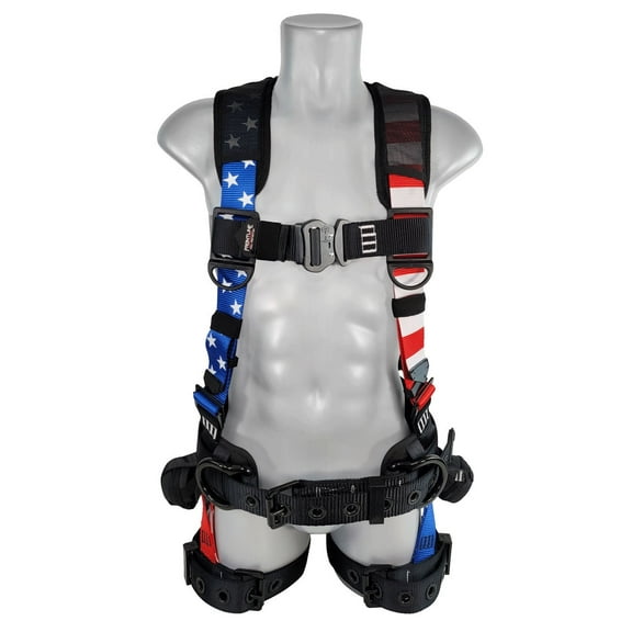 Frontline 110CTB-AM American Style Full Body Harness with Aluminum Hardware and Suspension Trauma Straps