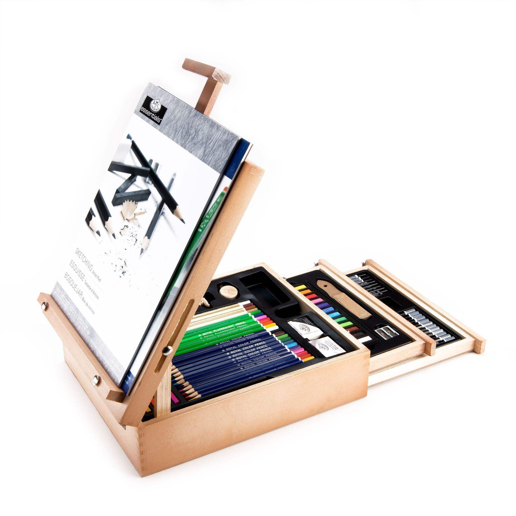 Royal & Langnickel Sketch and Draw Box Easel Art Set, 152pc