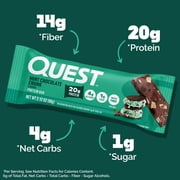 Quest Protein Bar, Mint Chocolate Chunk, 20 g Protein, 12 Count