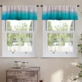 thumbnail image 2 of LALILO Kitchen Curtain Valance Sandy Beach North Shore Rod Pocket Window Curtain 52"x 18" Set of 2, 2 of 5