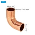 thumbnail image 2 of Uxcell 5/16" ID 1mm Thick Elbow Copper Fitting 12pcs Short Radius Sweat Solder Pure Copper Tube Connector, 2 of 5