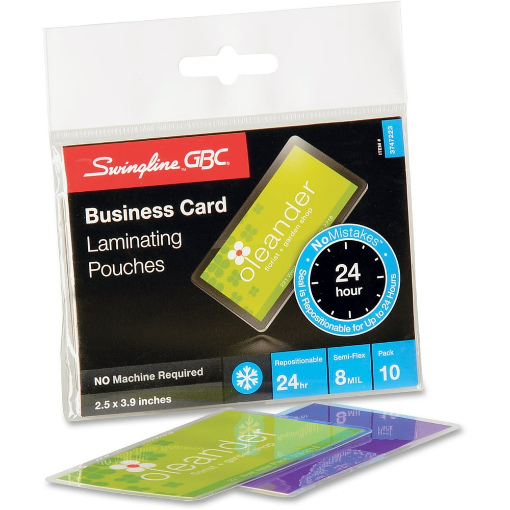 GBC, GBC3747223, SelfSeal Business Card Laminating Pouches, 10 / Pack