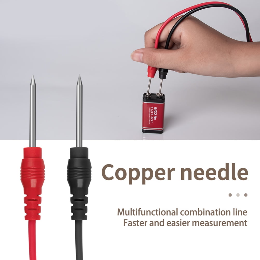 NUOLUX Universal Meter Test Line 3Pcs Assorted Color Silicone Clip Insulated Handle