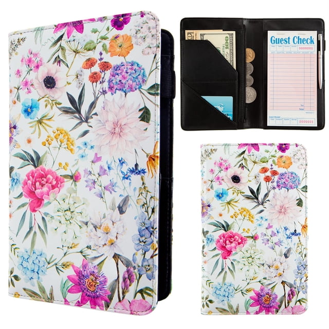Cartera de piel Server Book AIRMORS Waitress con bolsillo con cremallera