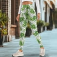 thumbnail image 4 of Renewold St. Patrick's Day Clover Splash Green Womens Leggings with Pockets High Waisted Hip Lift Tummy Control Yoga Pants Buttery Soft 4 Way Stretch Workout Yoga Pants Activewear, XL, 4 of 8