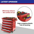 thumbnail image 5 of Rolling Tool Box on Wheels, Seizeen 5-Drawer Tool Chest & Storage Cabinet, Lockable Tool Organizer for Garage Warehouse, Red, 5 of 12