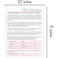 thumbnail image 2 of Photography and Video Release Form  50 Pack  8.5 x 11" A1 Forms  Photography Supplies  Cosmetologist Supplies  Minimalist White & Pink Design, 2 of 6