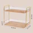 thumbnail image 3 of 1 Set Double Layer Tea Cup Holder Modern Clear Rectangle Large Capacity Plastic Desktop Mug Organizer Storage Rack Kitchen Supplies, 3 of 12
