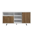 thumbnail image 6 of Desert Fields Tatum Modern A-Symmetrical 3-Door Sideboard, White/English Oak, 6 of 8