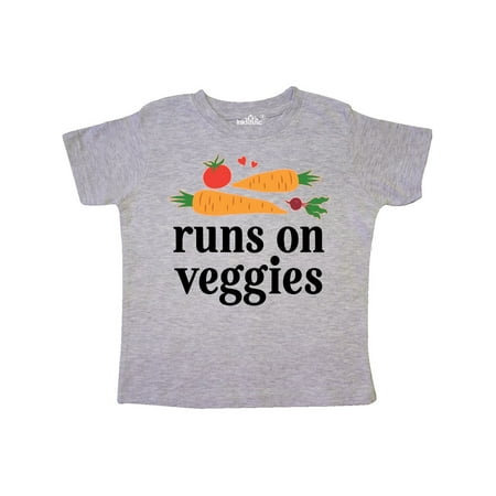

Inktastic Vegetarian Runs On Veggies Gift Toddler Boy or Toddler Girl T-Shirt