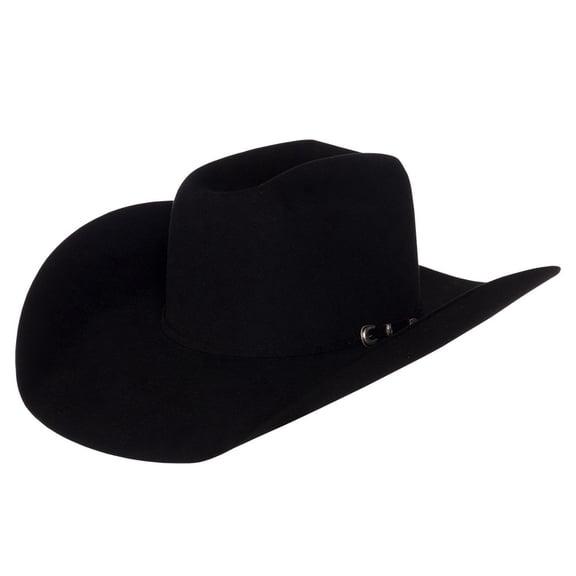 Rodeo King Mens RK 5X Self Band 4 1/4` Brim Open Felt 73/4 Black