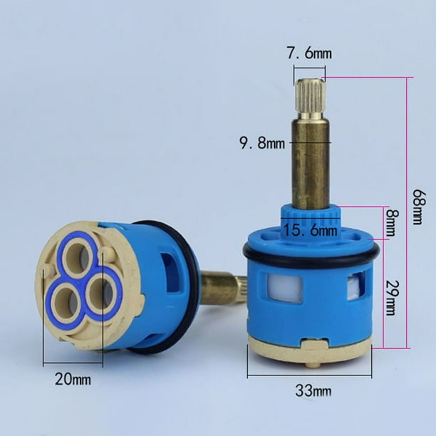 3 Way Shower Valve Diverter Cartridge For VS-1205, ABS Brass, 33mm X 68mm For 3 Way Tap Flow Control With Ceramic Core 3 Way Shower Valve Diverter Cartridge For VS-1205, ABS Brass, 33mm X 68mm For 3 Way Tap Flow Control With Ceramic Core