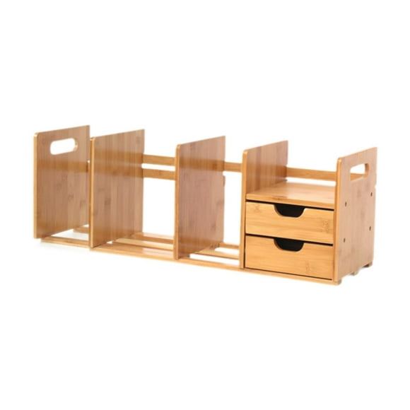 Elodie Table Bookcase with Drawer Desk Bookshelf Organizer for Garage Bedroom Study
