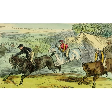 Sporting Sketches 1866 The Best 14-hander in England Stretched Canvas - G Bowers (24 x