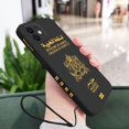 thumbnail image 1 of Funda de silicona con correa de mano para teléfono móvil, protector de pasaporte marroquí para iPhone 14, 13, 12, 11 Pro Max, Mini, X, XR, XS MAX, SE20, 8, 7 Plus Fivean unisex, 1 of 2