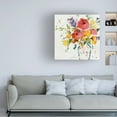 thumbnail image 2 of Trademark Fine Art Sheila Golden White Vase with Bright Flowers Canvas Wall Art - 24x24, 2 of 5