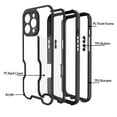 thumbnail image 2 of Compatible With iPhone 11 Phone Case,Heavy Duty Durable 4-Layer,Transparent Backplane,Military Grade Drop Protection Shockproof Anti-fall Rugged Bicolor Vivid Phone Case,Black, 2 of 8