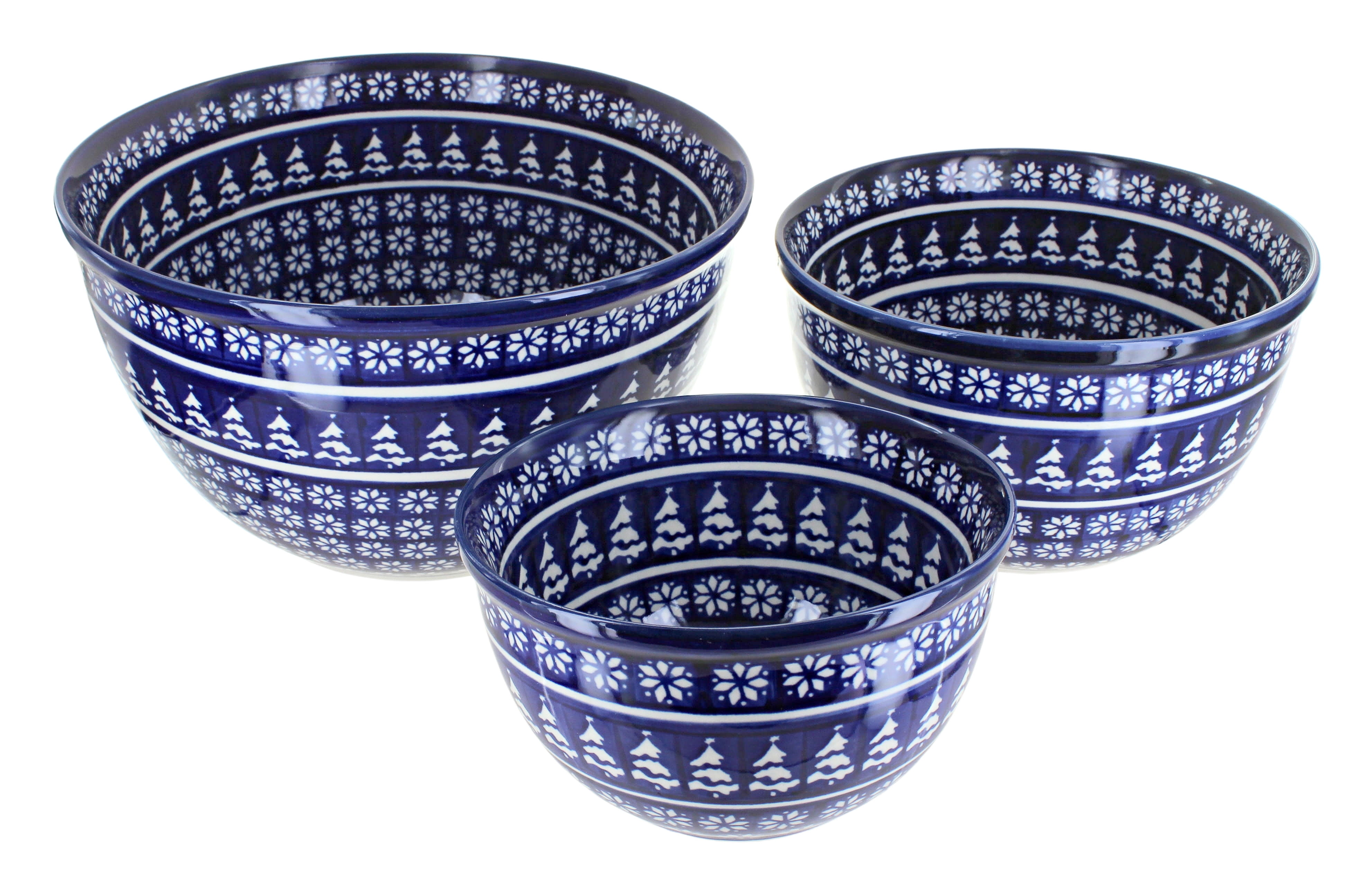 Blue Rose Polish Pottery Nature Large Mixing Bowl, 1 - Gerbes Super Markets