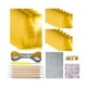 thumbnail image 1 of Kit de láminas de aluminio para manualidades, papel de aluminio para repujado, multiusos, resistente, para manualidades, repujado y metal, 0,07 mm de Oro, 1 of 7