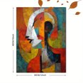 thumbnail image 3 of Abstract Face Textured Canvas Print Wall Art for Living Room Bedroom Dining Room Office, 3 of 8