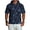 09#Blue, variant on Men's Lightweight Short Sleeve Hoodie Realtree Camo Pattern Front Pocket Hiking Leisure Top