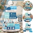 thumbnail image 2 of 15-Piece Summer Beach Layered Tray Decor Set, Coastal Seashell Nautical Centerpiece Arrangement, Wooden Tabletop Display for Home Kitchen Living Room, 2 of 7