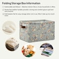 thumbnail image 6 of Coolnut Yellow Flower Storage Basket with Handles Collapsible Storage Bins Canvas Fabric Storage Organizer for Shelves Closet Bedroom Living Room 2Pack Decor Gifts, 6 of 7