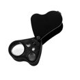 thumbnail image 2 of Lupa de cristal con lente de joyero, lupa de 30X y 60X, 2 luces LED (negro), 2 of 5