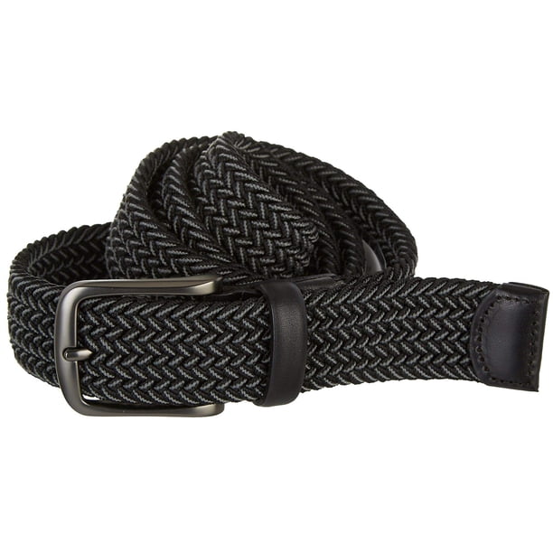 Cinturón elástico trenzado para hombre Perry Ellis gris talla mediana 34-36