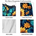 thumbnail image 4 of luoweisi Men's Beach Shorts Quick Dry Swim Trunks with Mesh Lining Sunflower Butterfly M, 4 of 5