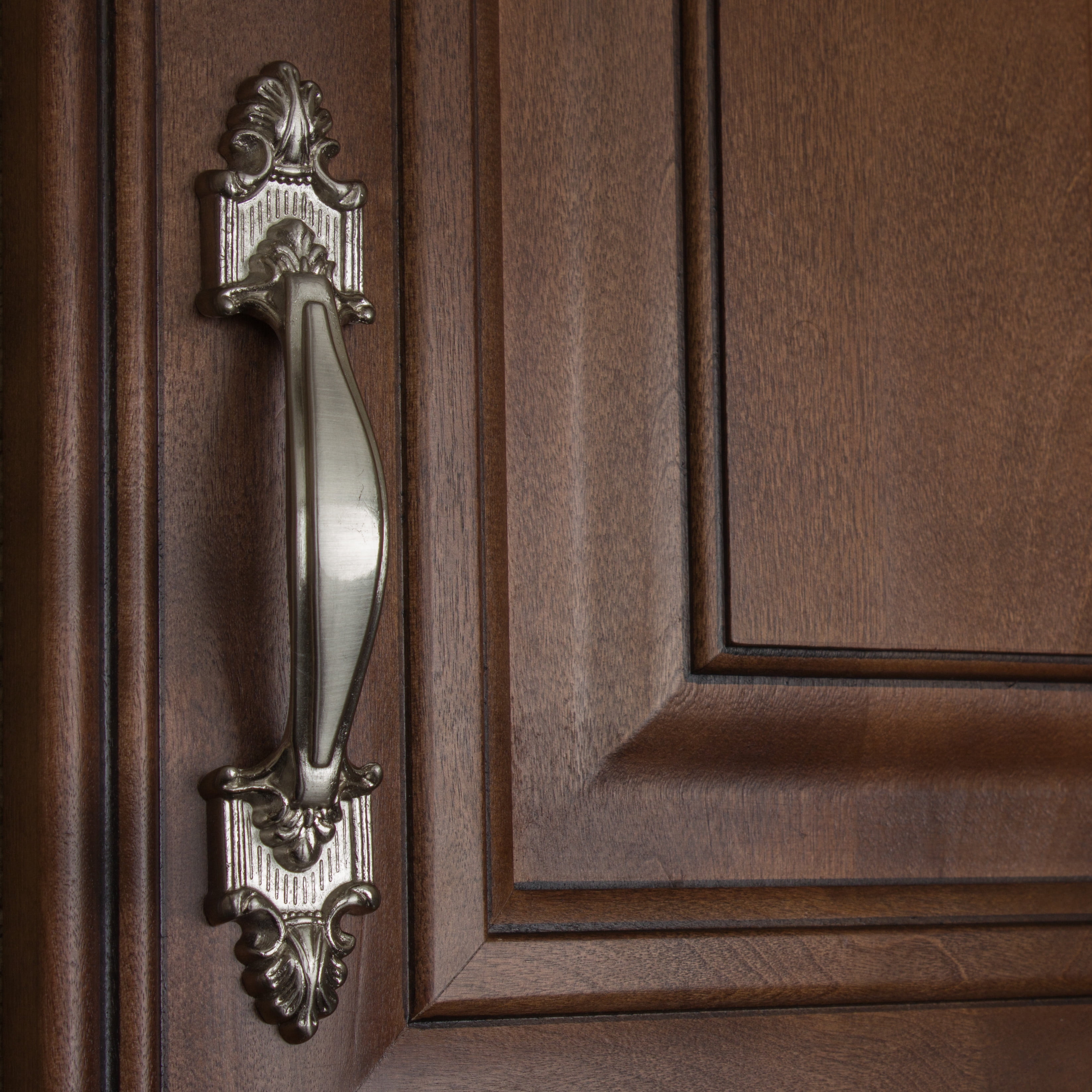 GlideRite 3.50 in. Center Rustic Cabinet Pull, Satin Nickel