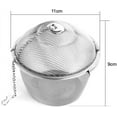 thumbnail image 3 of Extra Large Stainless Steel Twist Lock Mesh Tea Ball Tea Strainer Filter Spice Infuser 11cm4.3 inch, 3 of 5