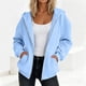 thumbnail image 1 of Neewe Hoodies Shirts for Women Early Fall Long Sleeve Tops Plain Outfits Tops Fashion Full Zip Tees 2025, 1 of 7