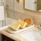 thumbnail image 4 of Jabonera con Bandeja de Drenaje | Organizador para Fregadero de Cocina y Jabonero de Baño con Orificios de Drenaje | Estante Compacto de Plástico para Guardar Esponjas y Estropajos, 4 of 6